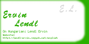 ervin lendl business card